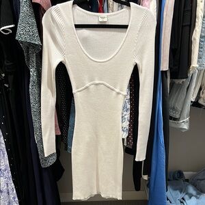Abercrombie & Fitch White Long Sleeve Dress